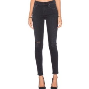 COH "ROCKET HIGH-RISE SKINNY" Destroyed Stretch Jeans In "PORTER"